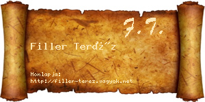 Filler Teréz névjegykártya